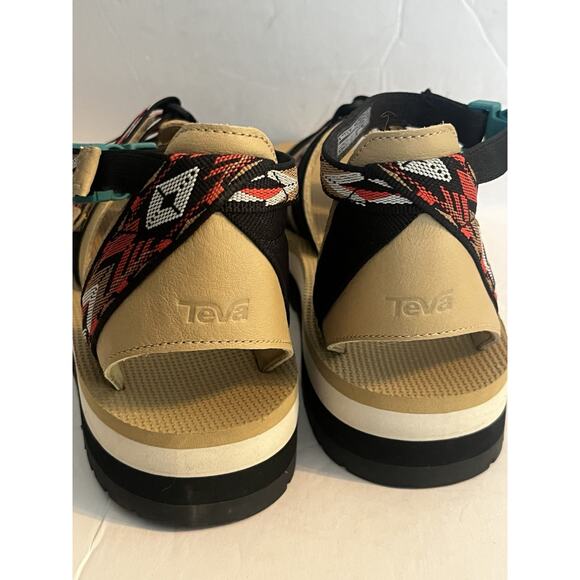 New TEVA Ceres Platform Sandals •Women 9• Fiery Red Double Diamond $145 - Picture 9 of 10